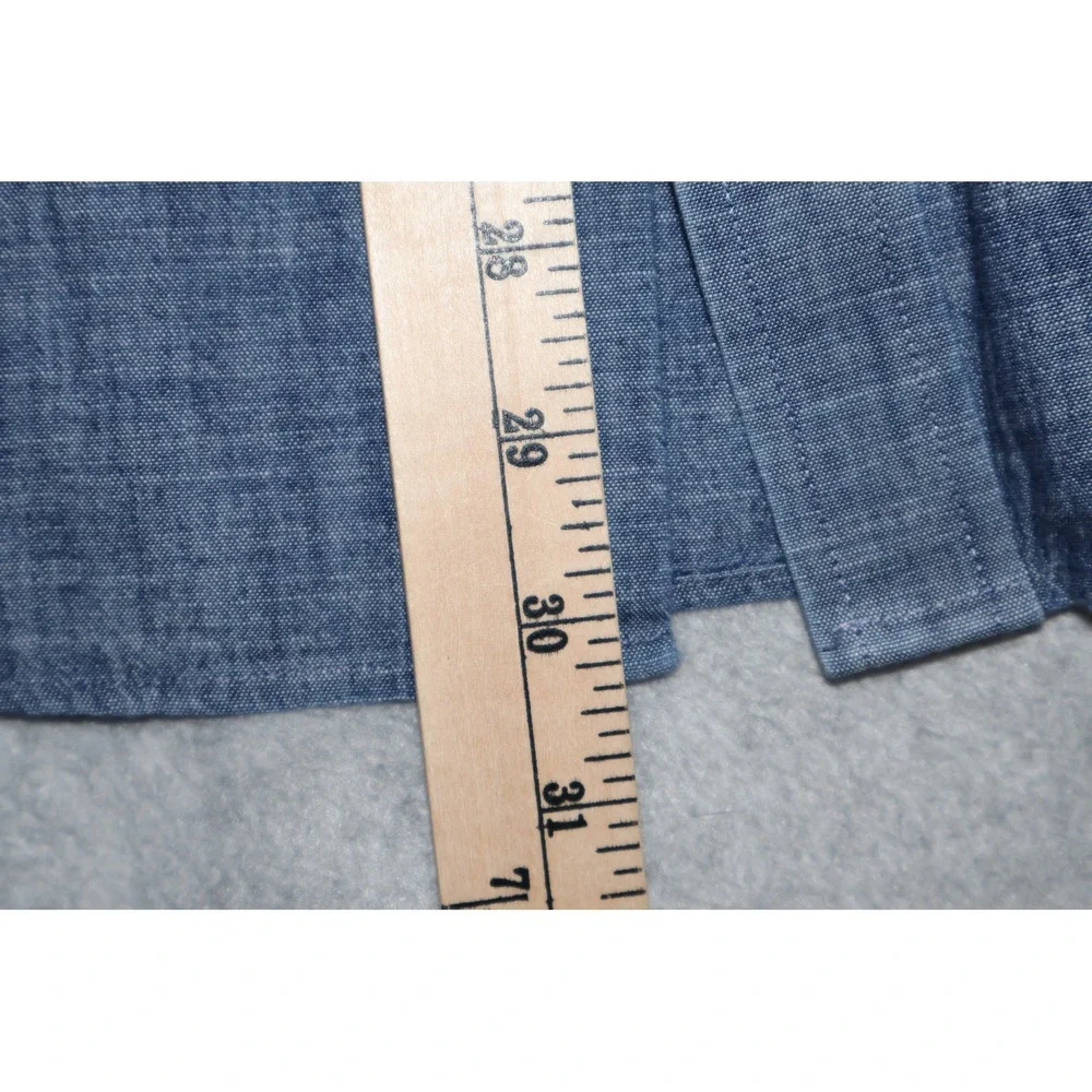 Banana Republic Jean Denim Shirt Mens XL Blue Chambray Soft Wash Slim Fit